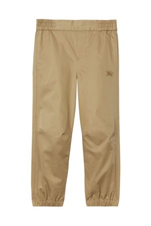 Pantaloni Equestrian Knight in cotone beige BURBERRY KIDS | 8078261A7026